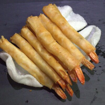 64. Langostinos fritos (Casero)(14 uds)
